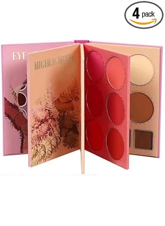 TRENDEE HUDA Professional Cosmetics Makeup Book Viral 4 in 1Makeup Combo kit All in One Makeup kit Set. For All Skin Tone.