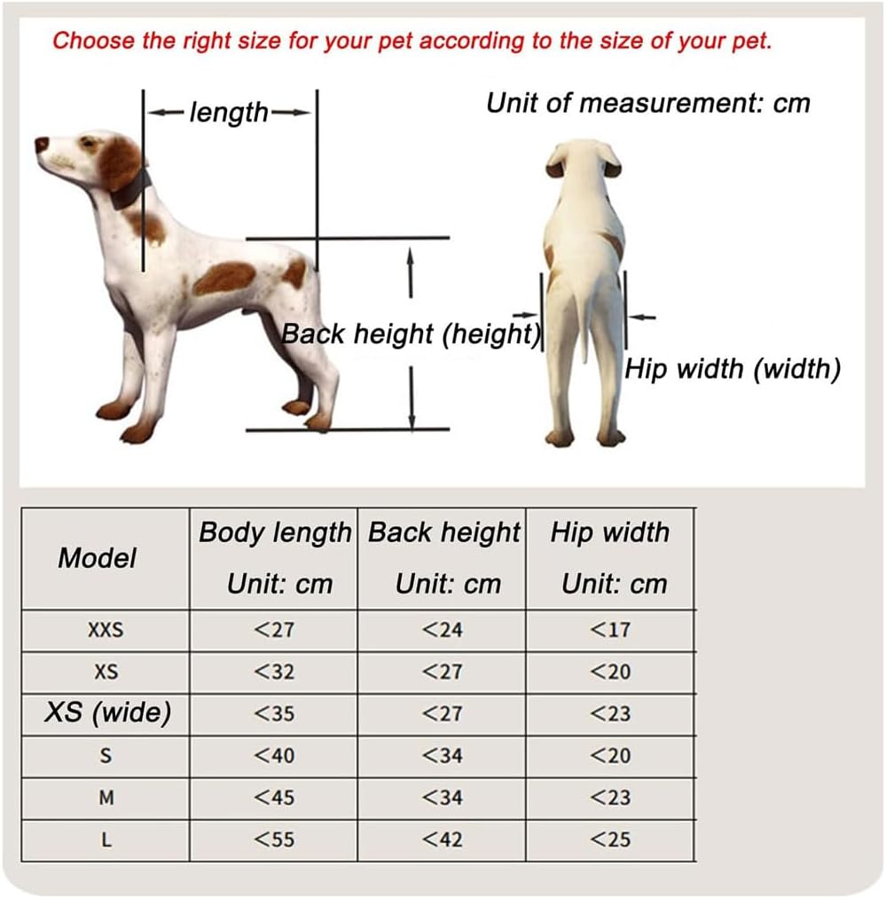 Lightweight Adjustable Dog Wheelchair - Aluminum Cart for Disabled Pets, Ideal for Hind Legs Rehabilitation & Training, Perfect for Dogs with Mobility Issues