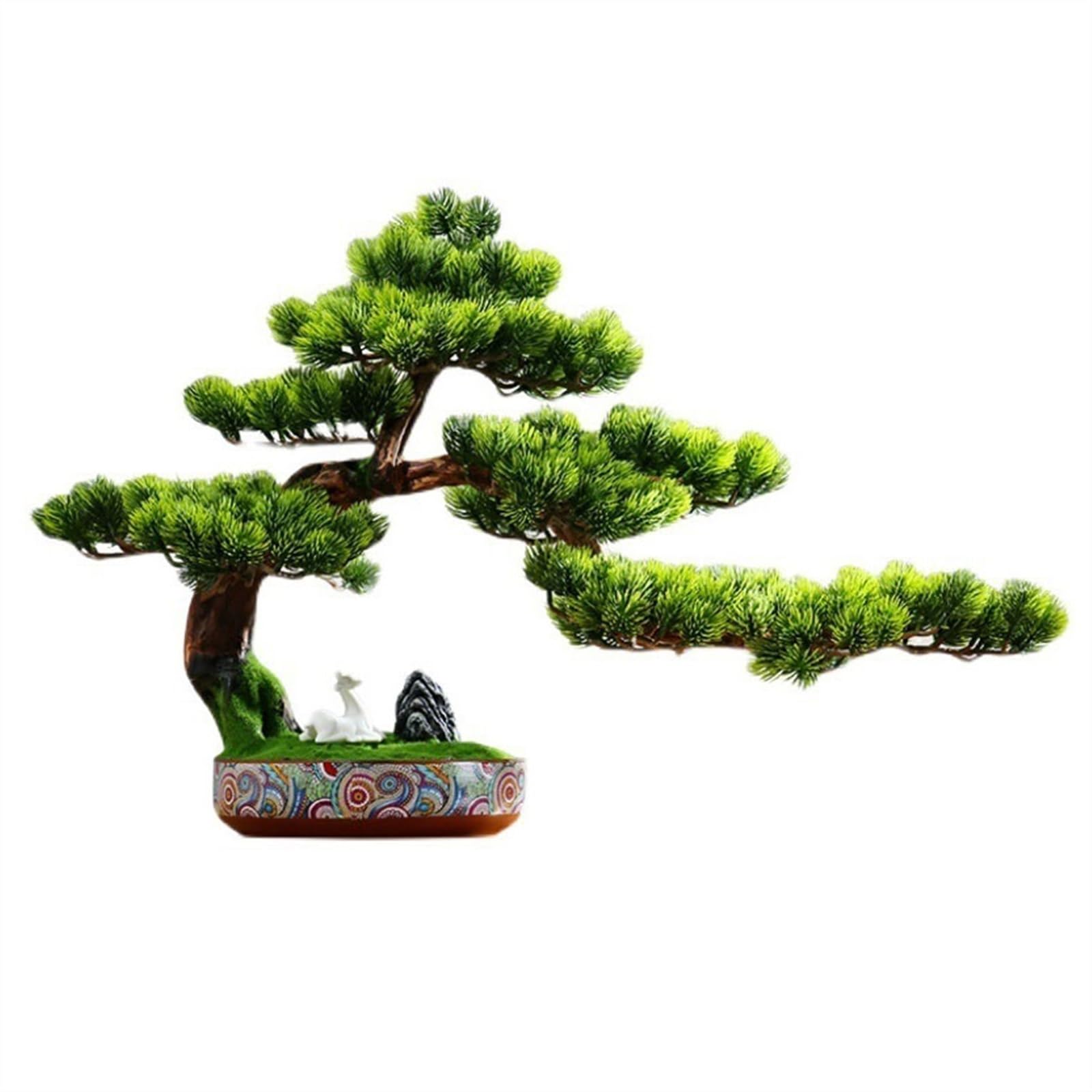 HCZKIUJY Bonsai Decorative Ornaments Pine Tree Bonsai Simulation Plants Living Room Entrance Hotel Decorations Plant
