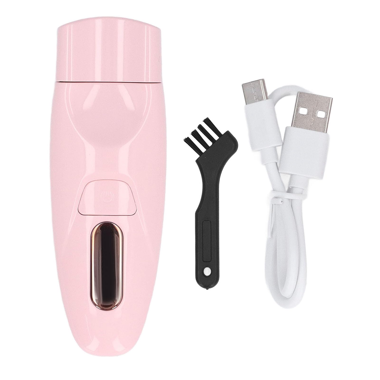 Heated Eyelash Curler, 3 Gear Temperature Control USB Rechargeable Long Lasting Heated Lashes Curler for Thick Long Eyelashes Makeup Tool for Girls Women (Pink)