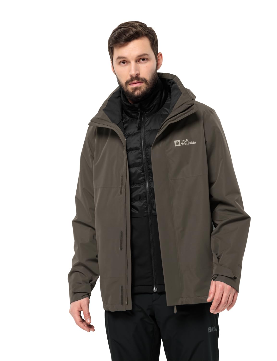 Jack Wolfskin LUNTAL 3IN1 JKT M, Men’s Jacket, cold coffee,