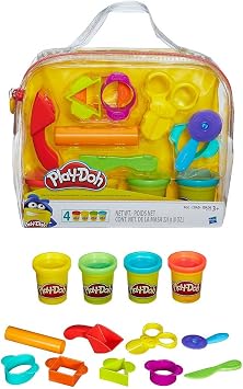 Play-Doh Starter Set, Games for Kids Aged 3 Years and Up, with 4 Colours & 5 Essential Tools