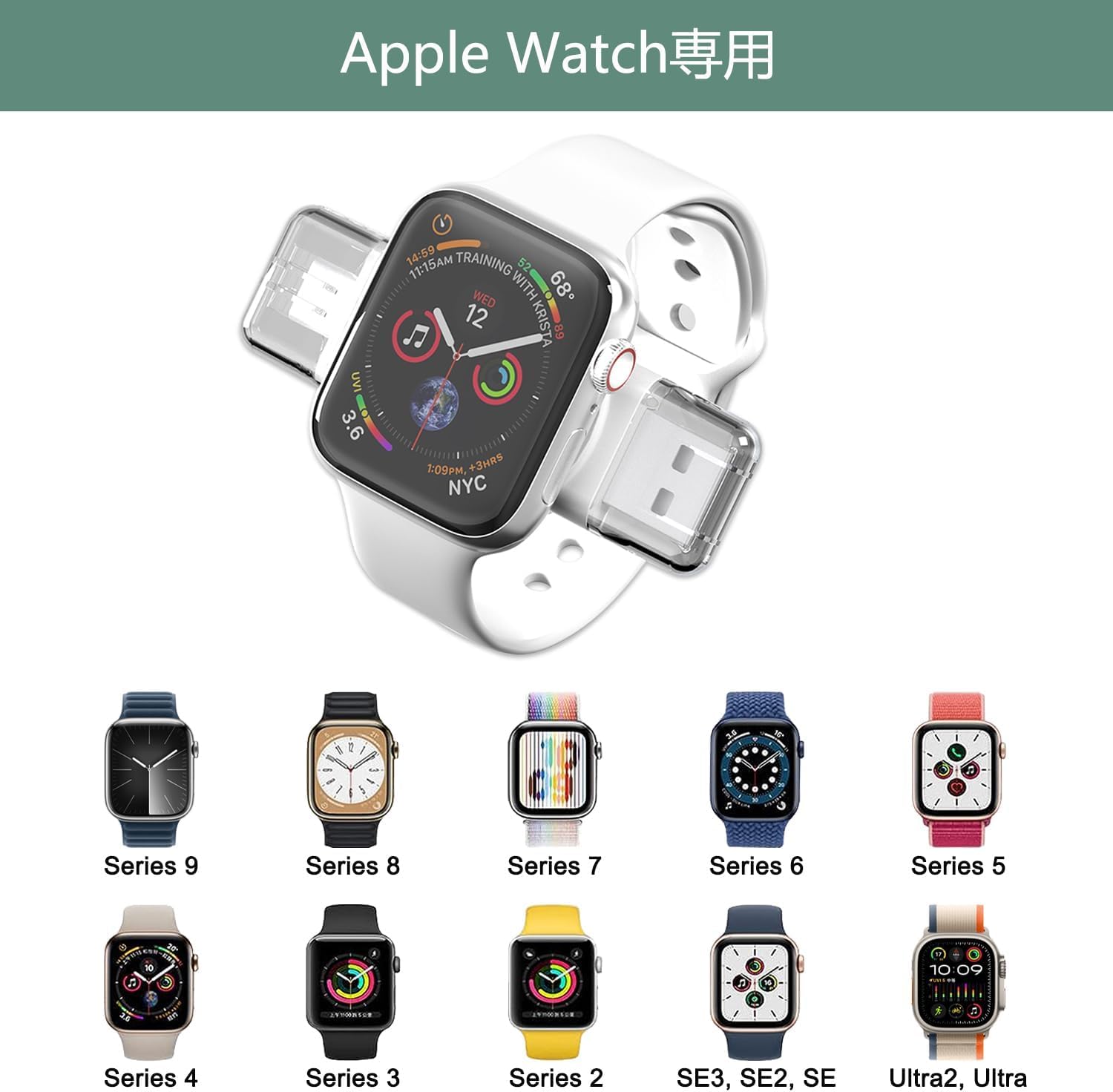 Amazon.co.jp: Apple Watch用ポータブルウォッチ充電器, Apple Watch 