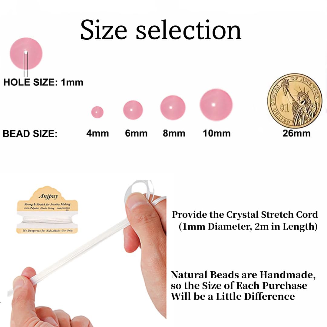 Perle di pietra naturale da 4 mm, perline rotonde sciolte, perline di pietre preziose per la creazione di gioielli con cordino elastico di cristallo (occhio di tigre giallo, 90 pezzi