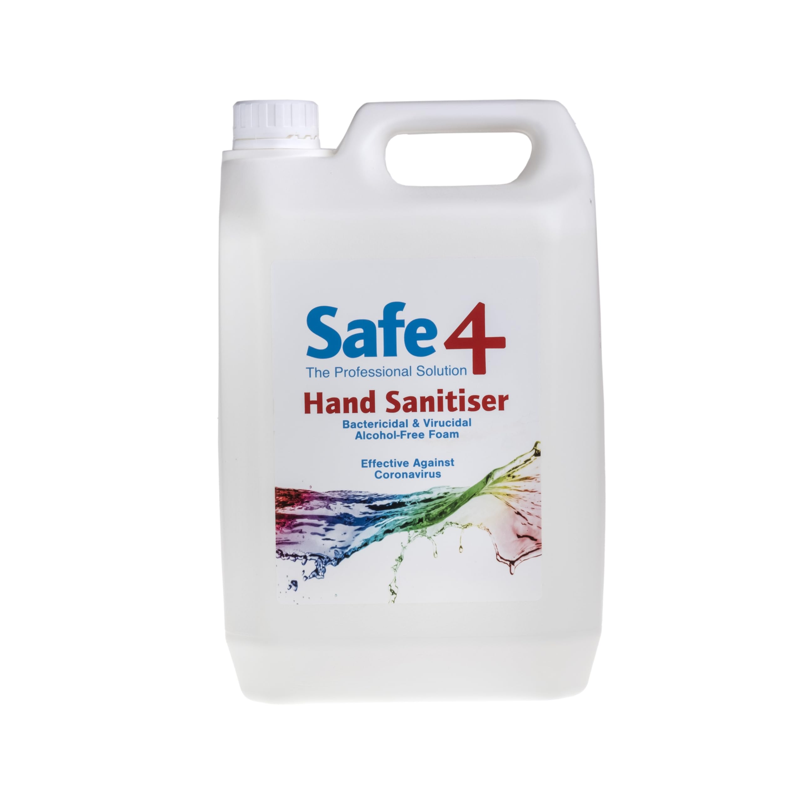 Safe4 Alcohol-Free Hand Sanitiser Foam – Kills 99.9% of Bacteria & Viruses – Fresh Eucalyptus – 5L Bulk Refill Container