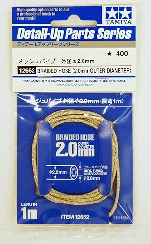 Miniatura 2 de TAMIYA Manguera trenzada de 124 de 0079in de diámetro exterior TAM12662 accesorios de plástico para coche