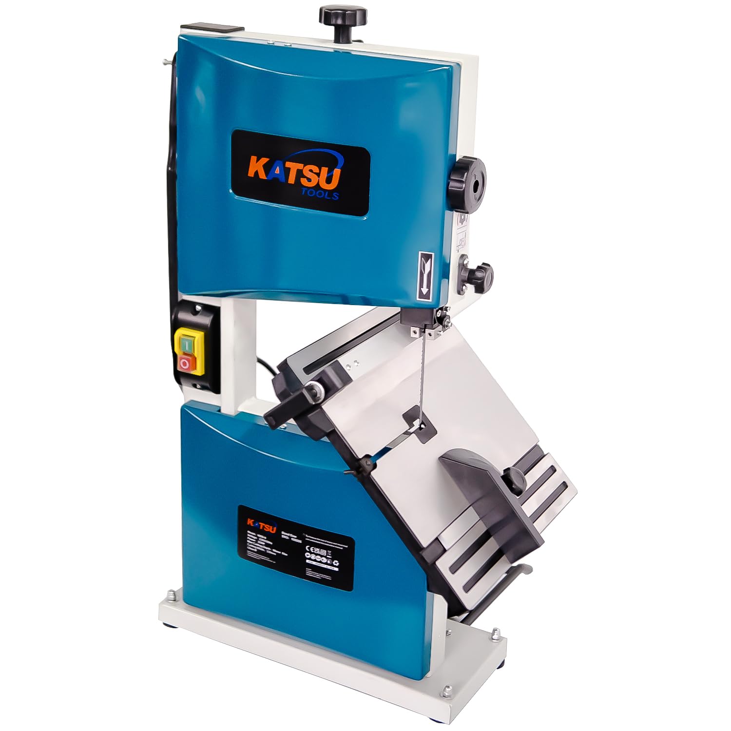 Woodworking Bandsaw 230mm 9 Inch 350W Electric Benchtop Band Saw, 90mm Cutting Depth, 45° Tiltable Metal Work Table for Mitre Cuts, Blade Included 100556