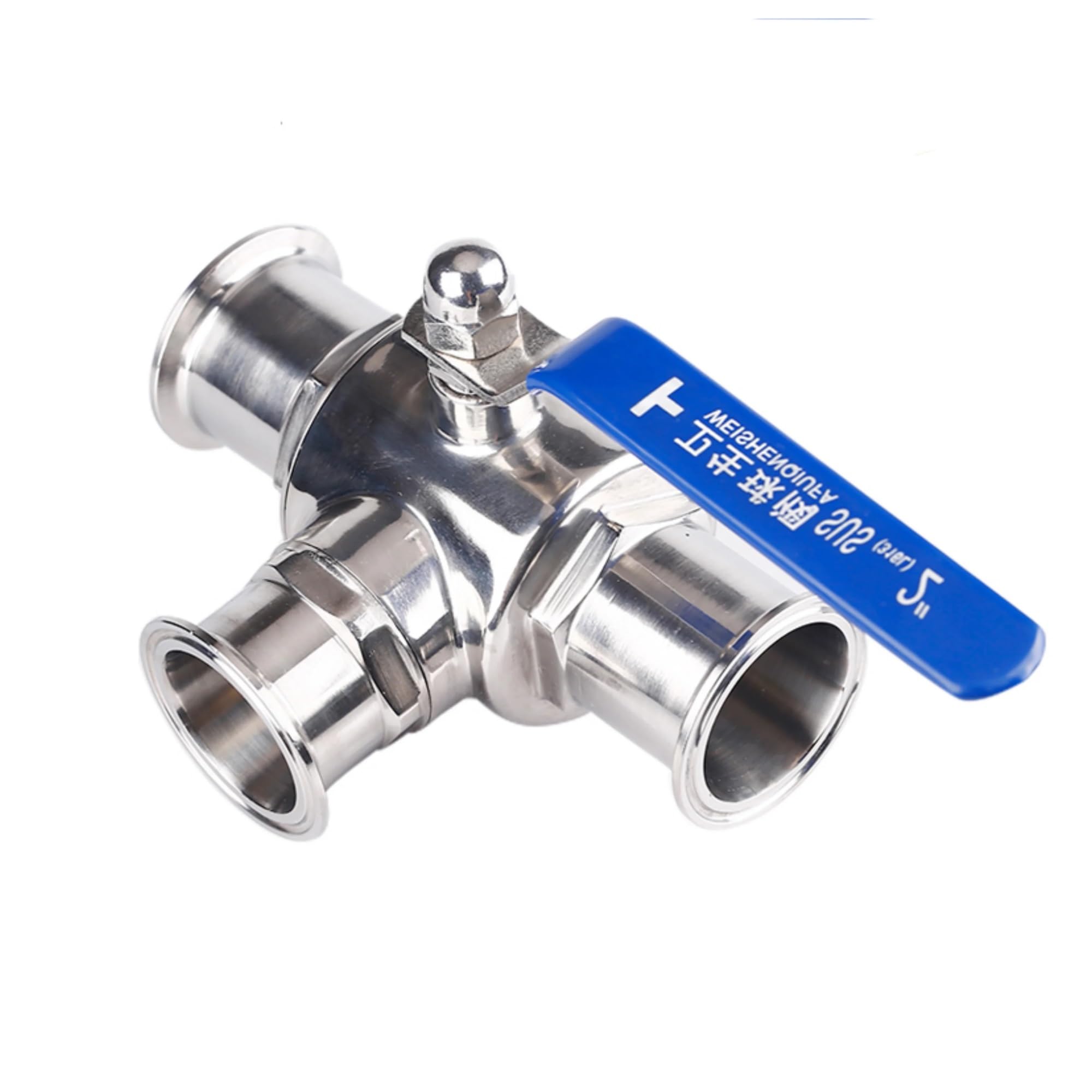 19mm Quick Release 304 Stainless Steel Sanitary Three Way Ball Valve L/T Type Tri-clamp Manual Ball Valve