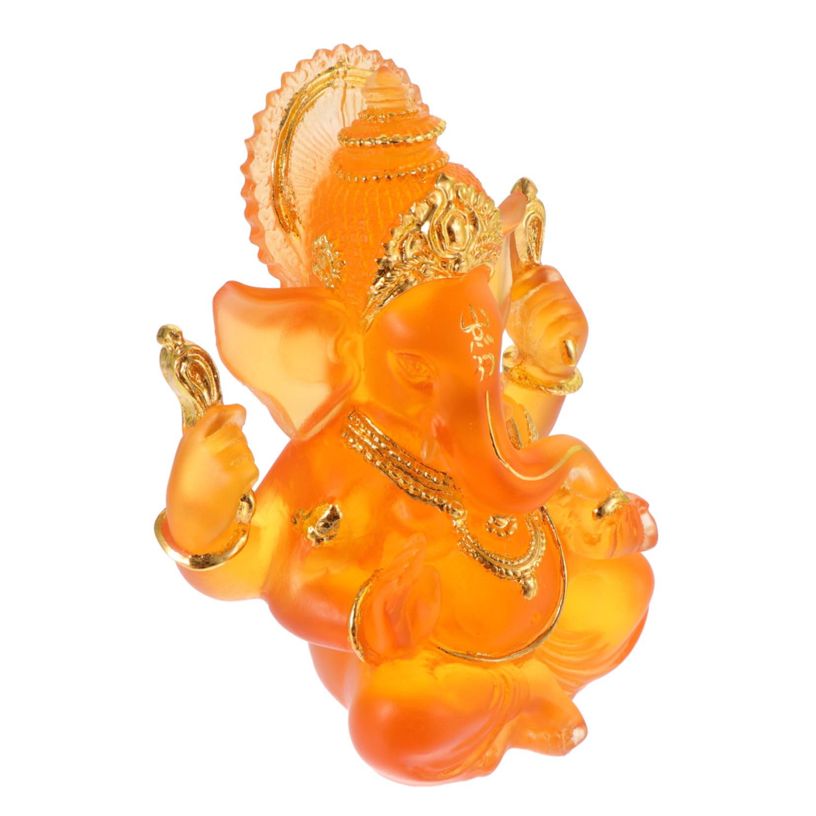 Statue éléphant décoration zen orange ornement de table