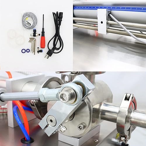 Miniatura 6 de Máquina de llenado de líquidos de pasta de doble uso neumática de 110V 1.0-10.1 fl oz para aceite esencial de pasta de dientes de emulsión