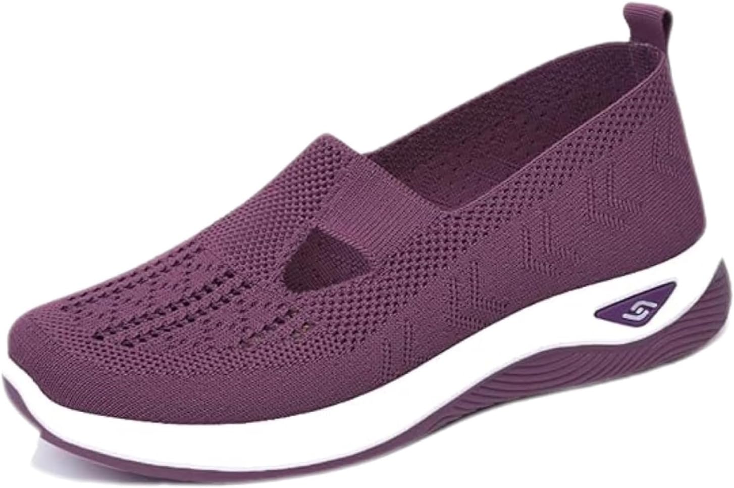 Uplift Shoes for Women, Breathable Non-Slip Soft Sole Elderly Sneakers,Women's Comfortable Breathable Knitted Sneakers，Casual Slip-On Orthopedic Walking Shoe