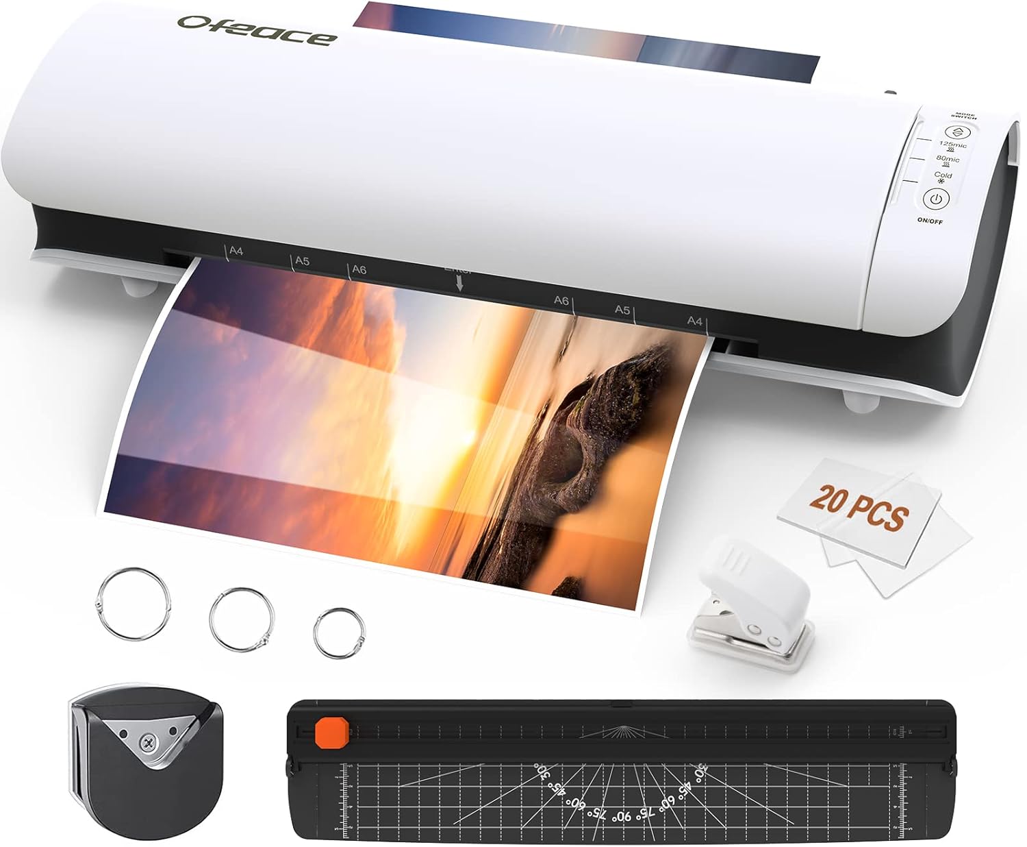 Laminator, 6in1 A4 Laminator Machine, 9 Inch Cold