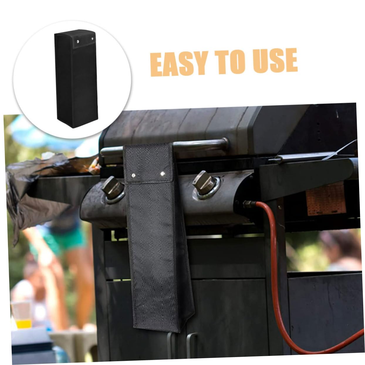 Toyvian 4 Pezzi custodia per barbecue borsa portatile borsone inter kit utensili valigetta portautensili toolbox custodia per utensili da barbecue con coperchio in tessuto Black