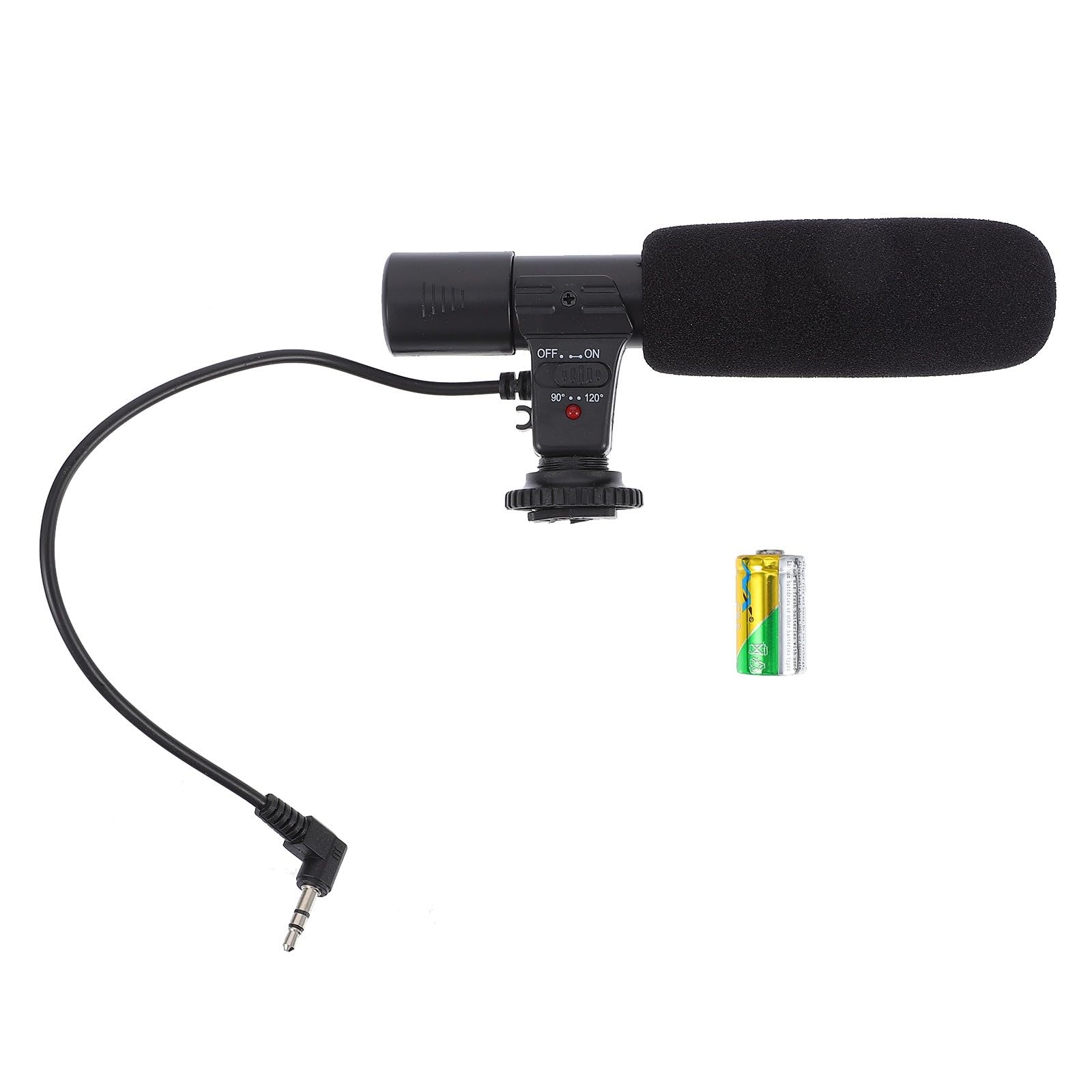 Kisangel Micrófono Portátil y Fácil de Usar Conector de 3.5mm, Material ABC para Cámara y Teléfono Inteligente para Grabación E Entrevistas Profesionales