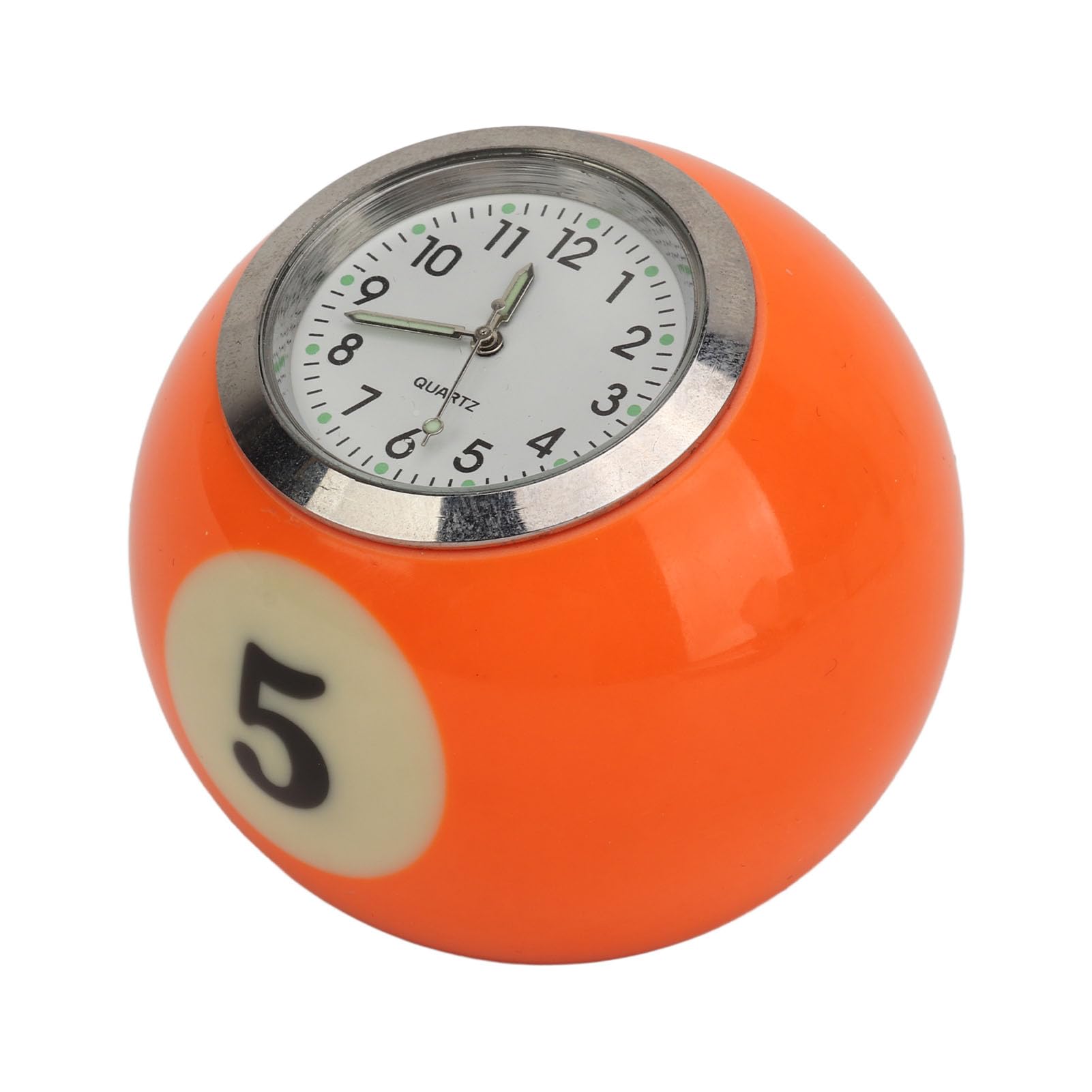 Horloge de Table, Horloge de Table en Forme de Boule en Résine, de Billard, Réveil, Décorative pour Bar, Maison, Camping-Car, Chevet