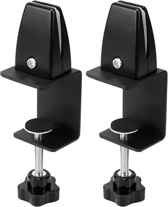 2 StüCk BüRo Schreibtisch Trennwand Klemme Sicht Schutz Clip Halter Halterung Bildschirm Schallwand Klemme Trennwand für Tisch Klemme -Schwarz