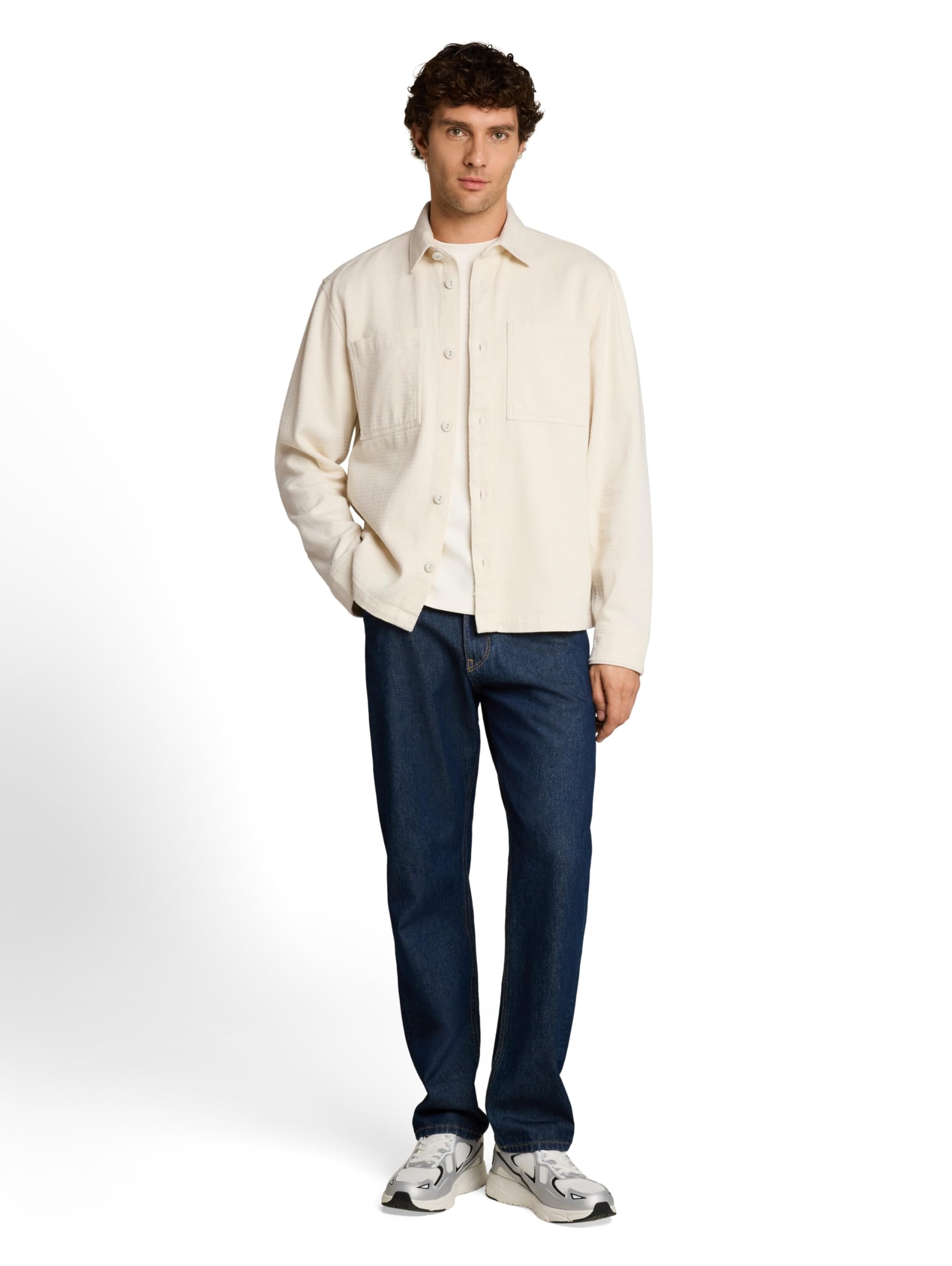 Tom Tailor Herren 1052282 Overshirt mit Struktur