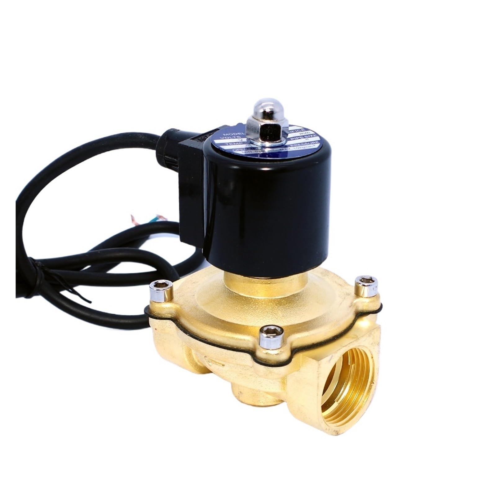 Yiqtjnzfgp Bsp-110Vac 1Pcs 24V 12V Electronic Solenoid Valve 220V 1Inch Bsp Npt Direct Acting Brass(Bsp-110Vac)