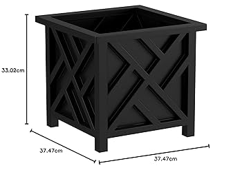 フラワー・ガーデニング SRL . SQUARE-2 / W-BOARD Black Square Planter Pot - 2 XLarge at ₹ 4084/piece | Square