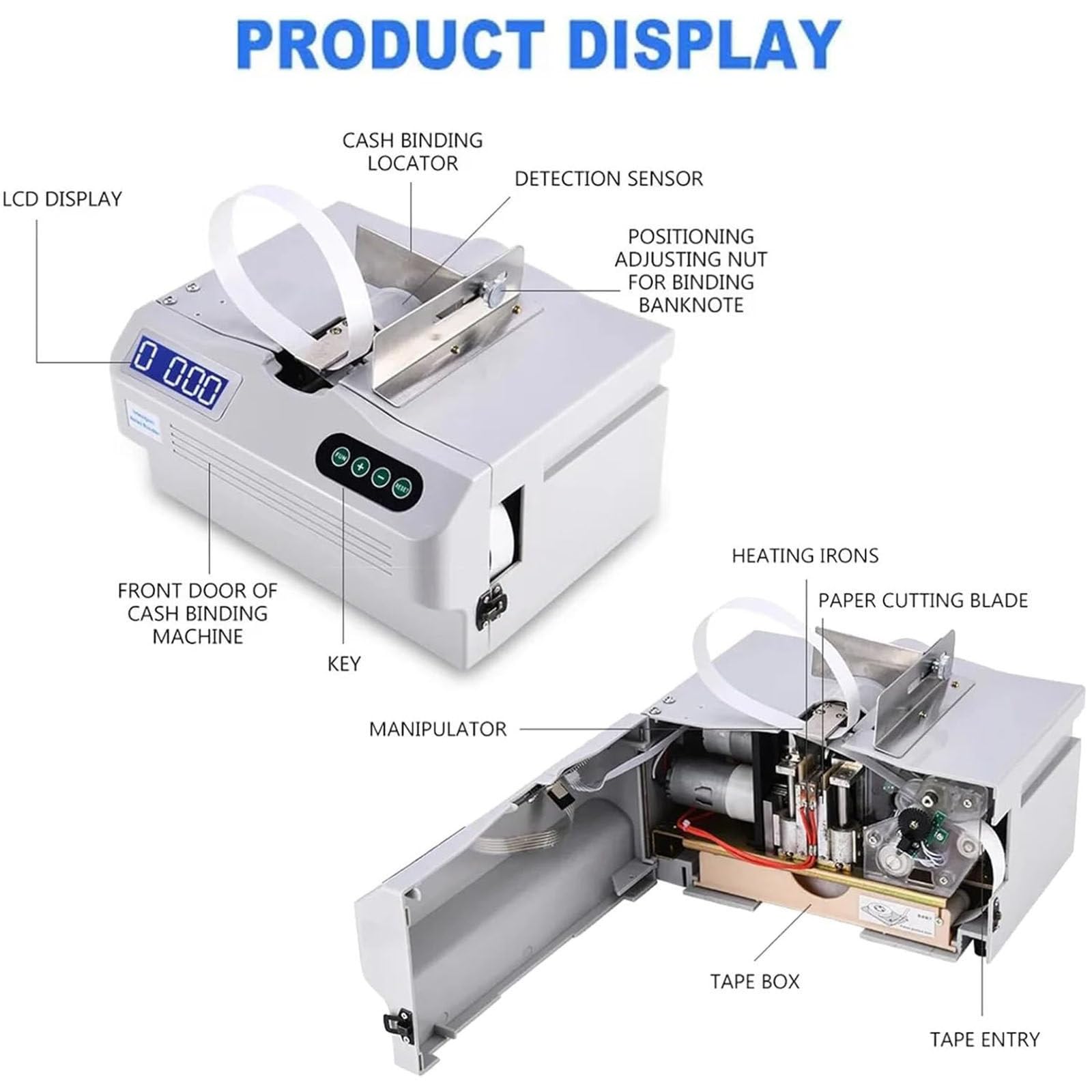 Macchina automatica per impacchettare banconote con schermo LCD - migliora l'efficienza di gestione dei contanti per professionisti e cassieri finanziari