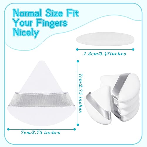 Miniatura 2 de Suclain 48 esponjas triangulares de terciopelo suave para maquillaje en polvo de cara, esponjas triangulares para base cosmética húmeda y seca,