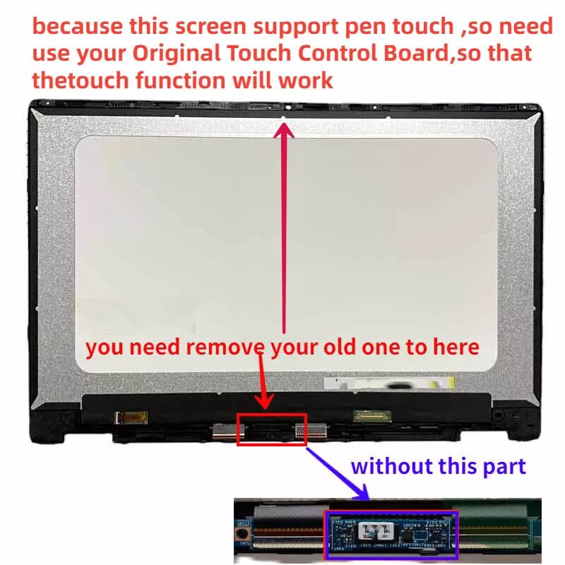Image of 15.6 inch LCD Touch Screen Replacement Digitizer Assembly for HP Pavilion x360 15-DQ 15-dq0xxx 15-dq1xxx 15-DQ1095NR 15-DQ0953CL 15-DQ1071CL 15-DQ1052NR 15-DQ0067CL L51358-001 L66916-001 FHD 1920x1080