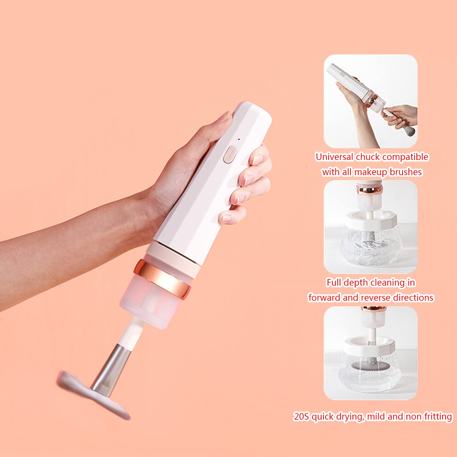 Limpiador y secador de brochas de maquillaje, limpieza automática, para lavadora, herramienta de limpieza de brochas de maquillaje para niñas, máquina de limpieza de brochas de maquillaje