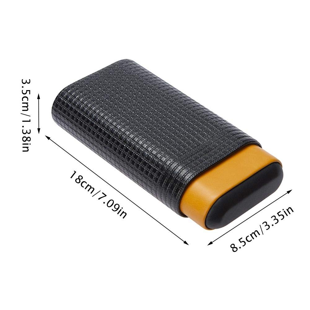 Amazon.co.jp: レザーシガーケースヒュミドールポータブルポケット3