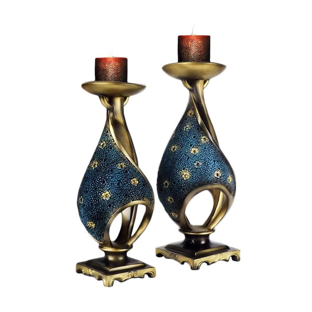 Porte-bougie rétro stable en bronze pour éviter les coulées sur la table