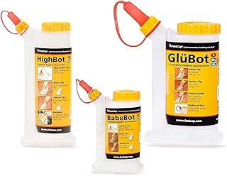 FastCap Glue Bottles, Trio Pack (4oz,6oz,16oz), with 2-Chamber No-Drip System. Each Bottle Comes with 2 Replaceable Tips.