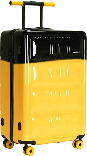 FUR JADEN The PufferPop 65CM German Polycarbonate Hardcase Travel Luggage Medium Check-in Suitcase with Ergonomic Storage,...
