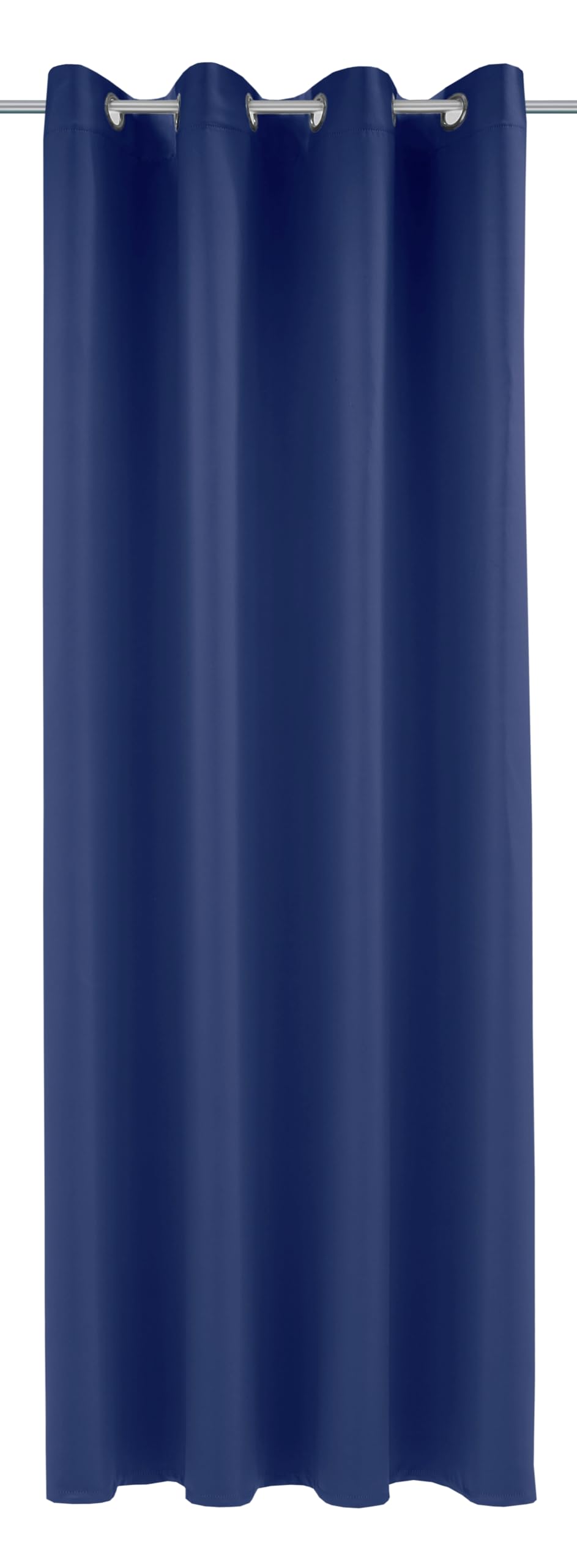 Gardinia Dimout Plain Blue Eyelet Curtains 140 x 245 cm