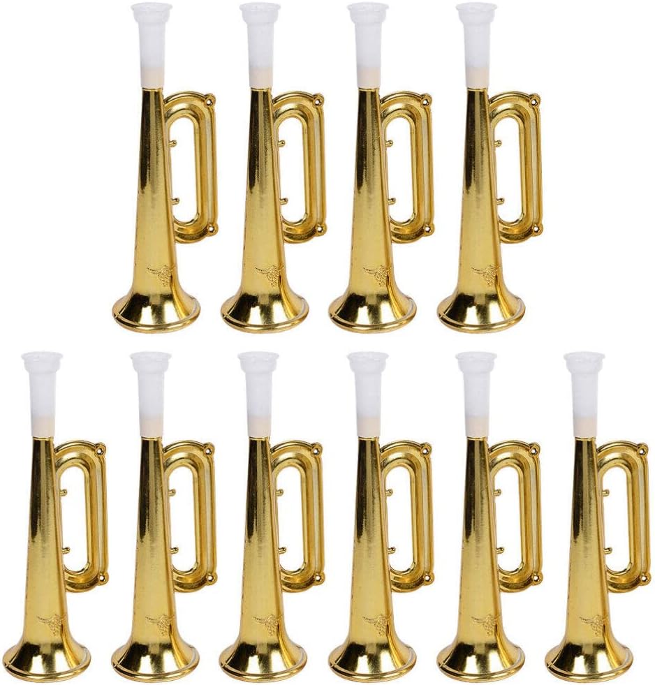 Vaguelly 10Pcs Golden Cheering Trumpets Gathering Trumpet