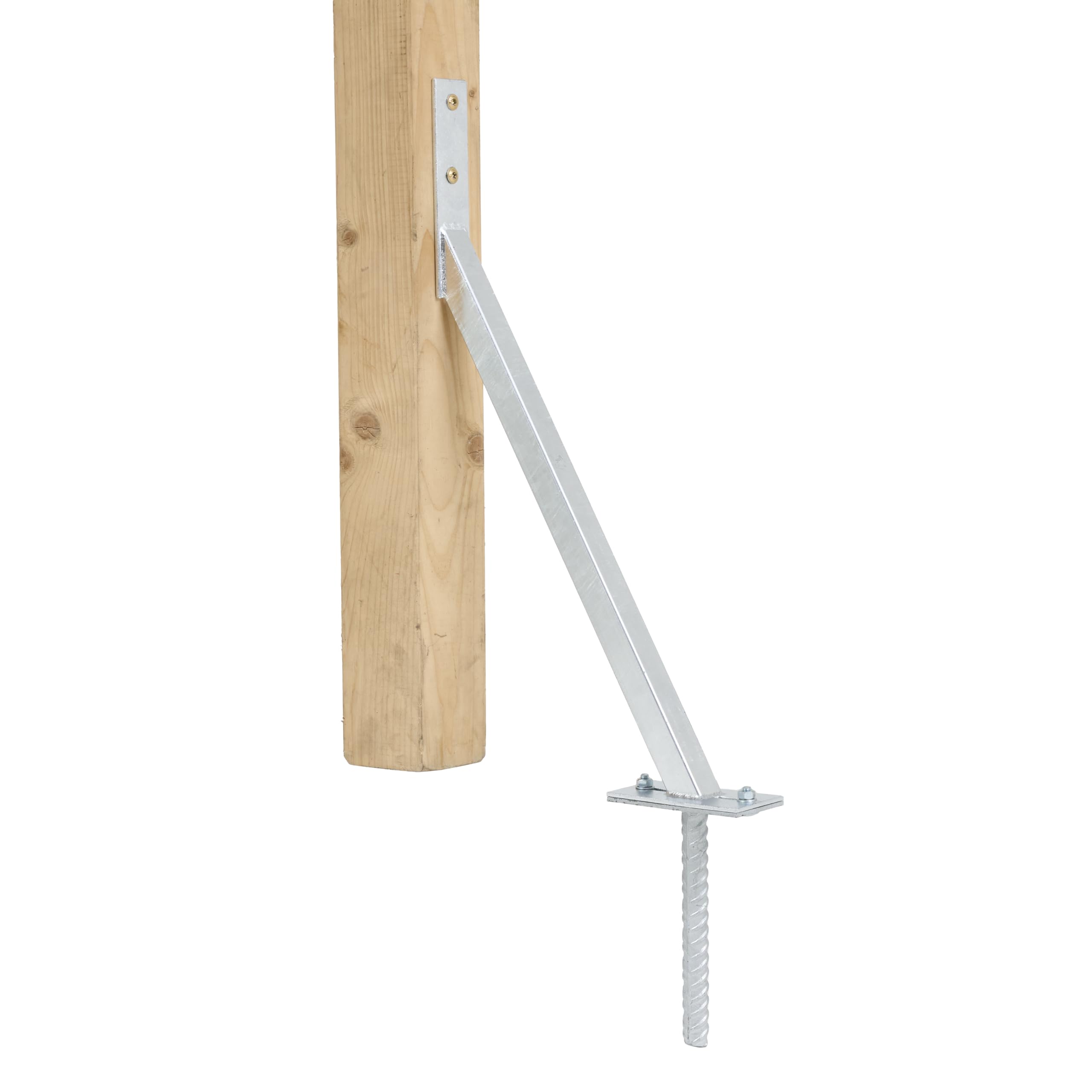 TRIBECCO Anclaje de acero estriado para hormigón, 1 pieza, 590 x 320 x 535 mm, con dólar de acero estriado, para estabilizar vallas y paredes de privacidad, galvanizado en caliente (para hormigón)