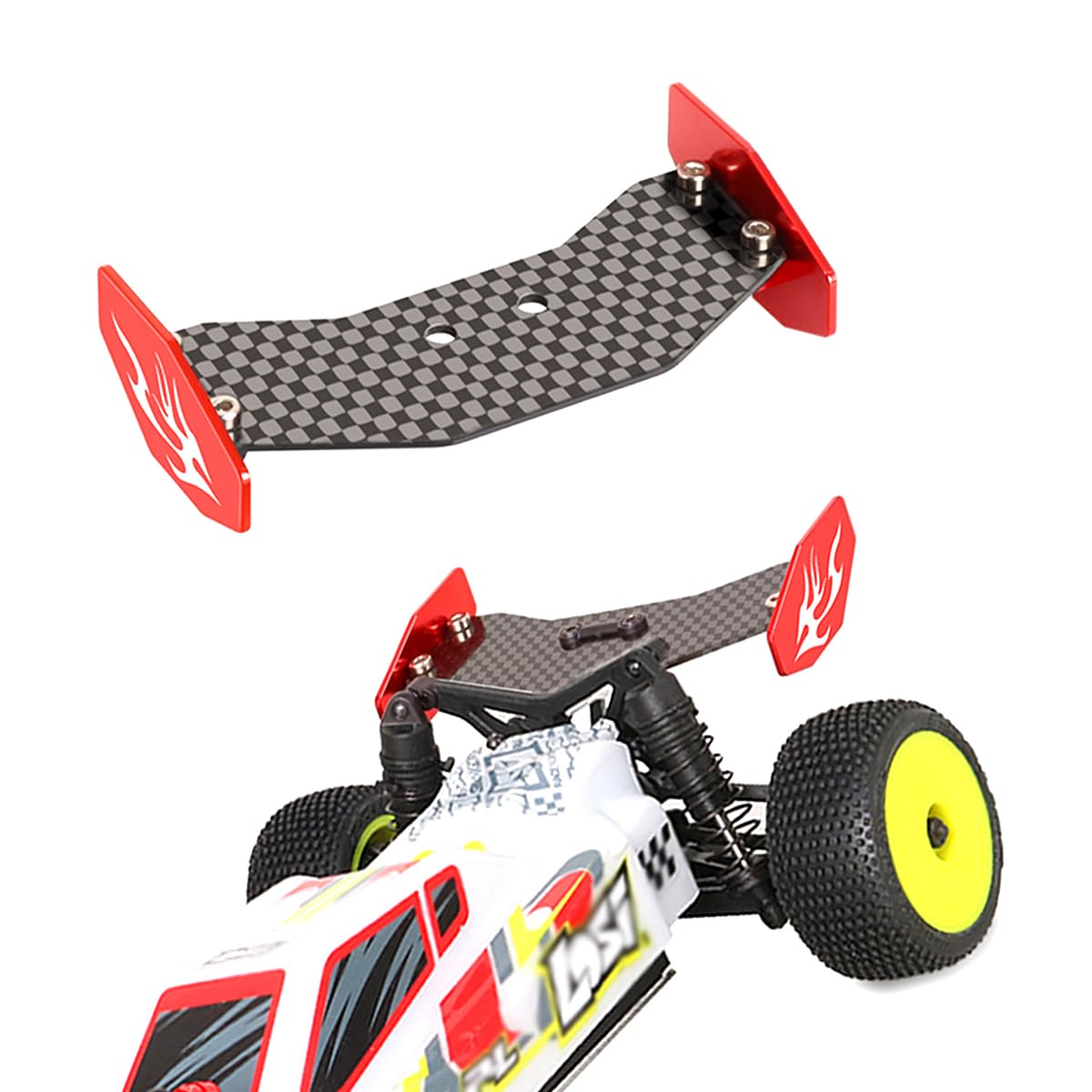 XinGeeek RC Heckflügel Kohlefaser RC Heckflügel für Losi 1/2