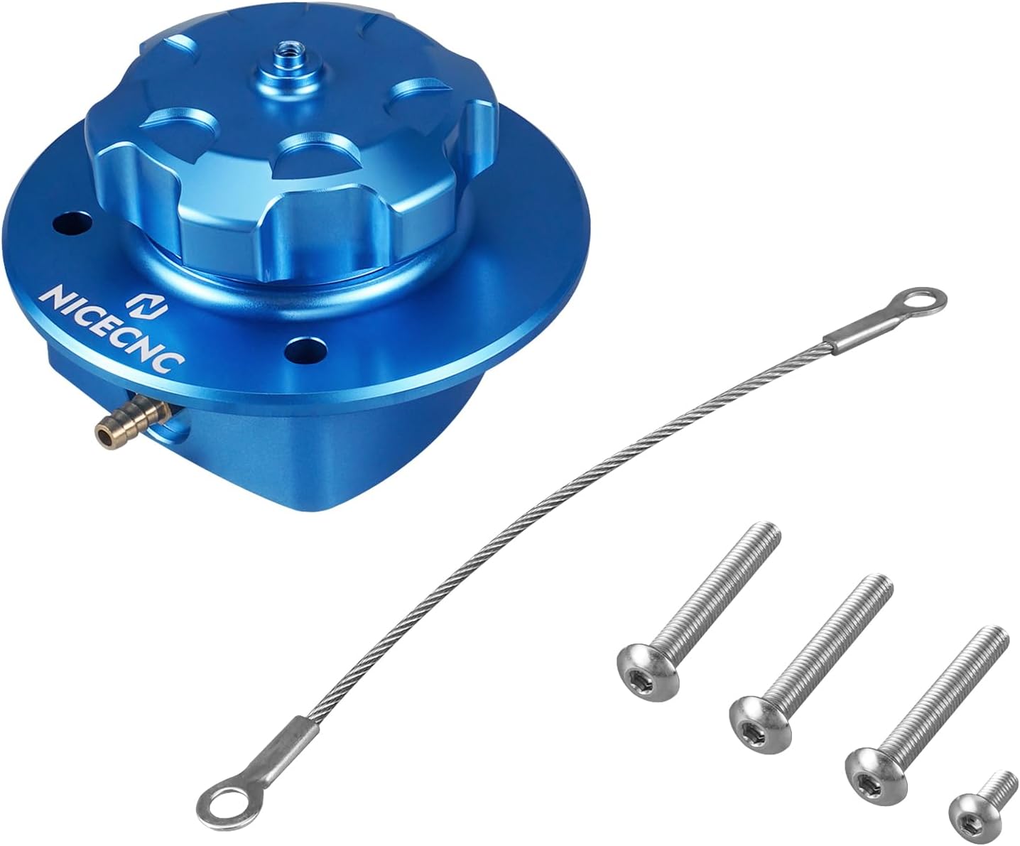 NICECNC Black Fuel Filler Compatible with Husqvarna 701 Enduro and Supermoto 2016-2024, Compatible with GasGas 700 Enduro and Supermoto 2022 2023 2024, Billet Aluminum, CNC-machined