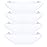PLASTICPRO Disposable 128 ounce Square Serving Bowls, Party Snack or Salad Bowl, Extra Large Plastic Elegant White Pack of 4