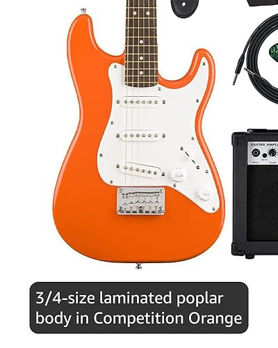 Amazon.com: Fender Squier 3/4 Size Kids Mini Strat Electric Guitar