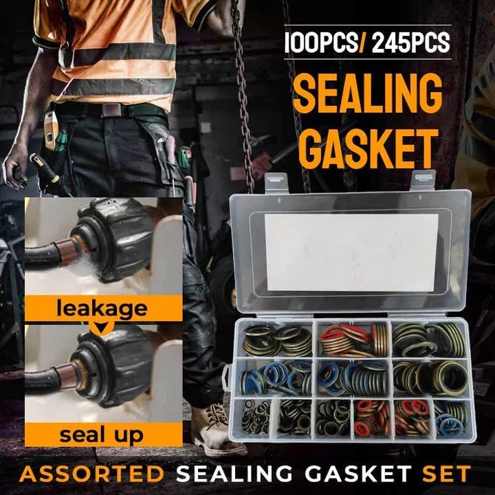 Comparison showing a leaking connection and a sealed connection with a gasket