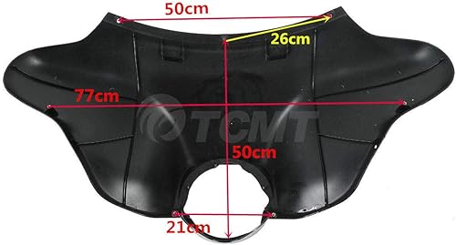 Miniatura 6 de TCMT Carenado Exterior Brillante de Alas de Murciélago Compatible con Harley Touring Street Glide FLHX, Electra Glide Ultra Classic FLHT, FLHTC,