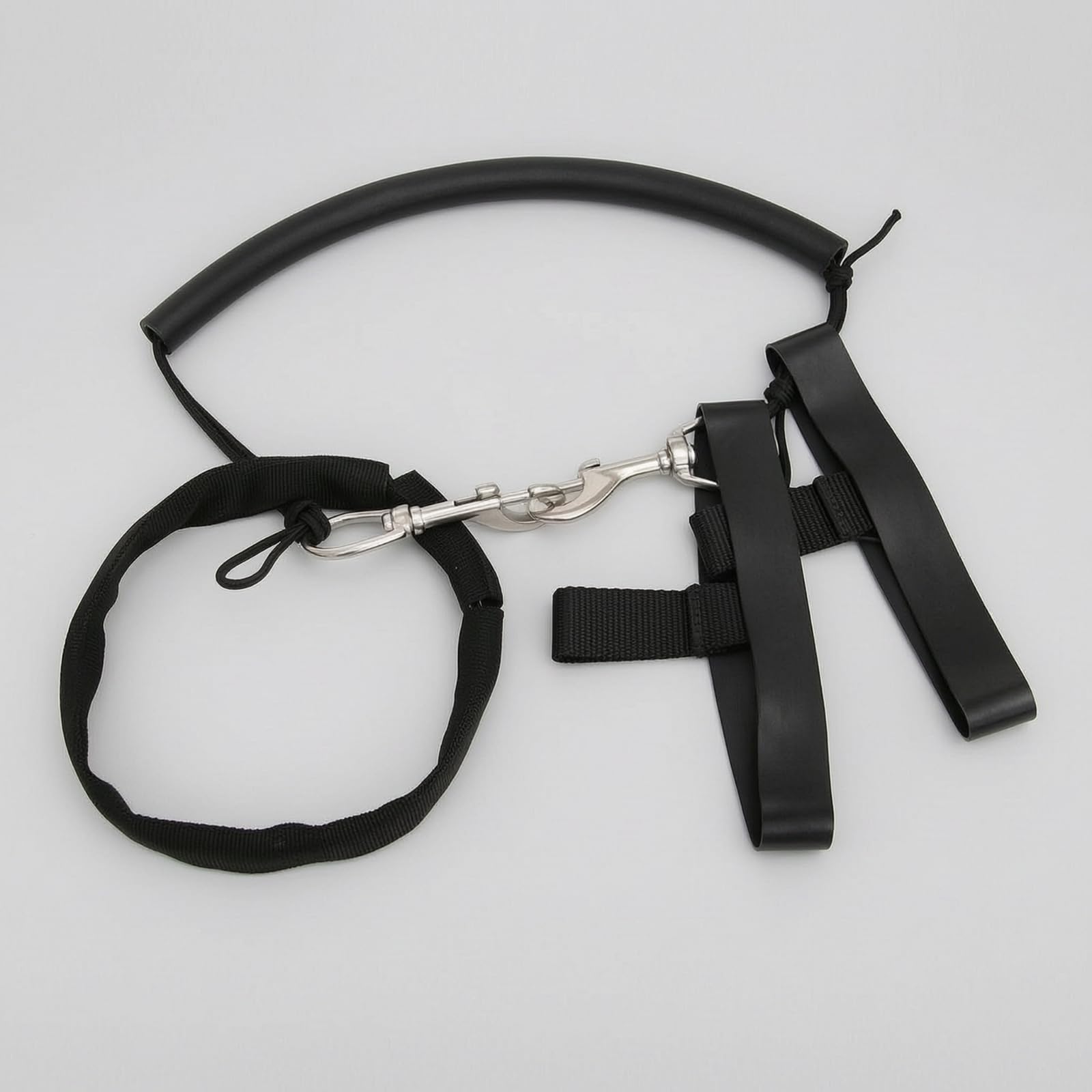 Composant de Plongée Stage Ensemble de Fixation Collier Cylindre Kit de Gréement Sangles Noires Mousquetons Gaine Caoutchouc INOX 316 Marin Adapté à Plongée Explorations Expéditions