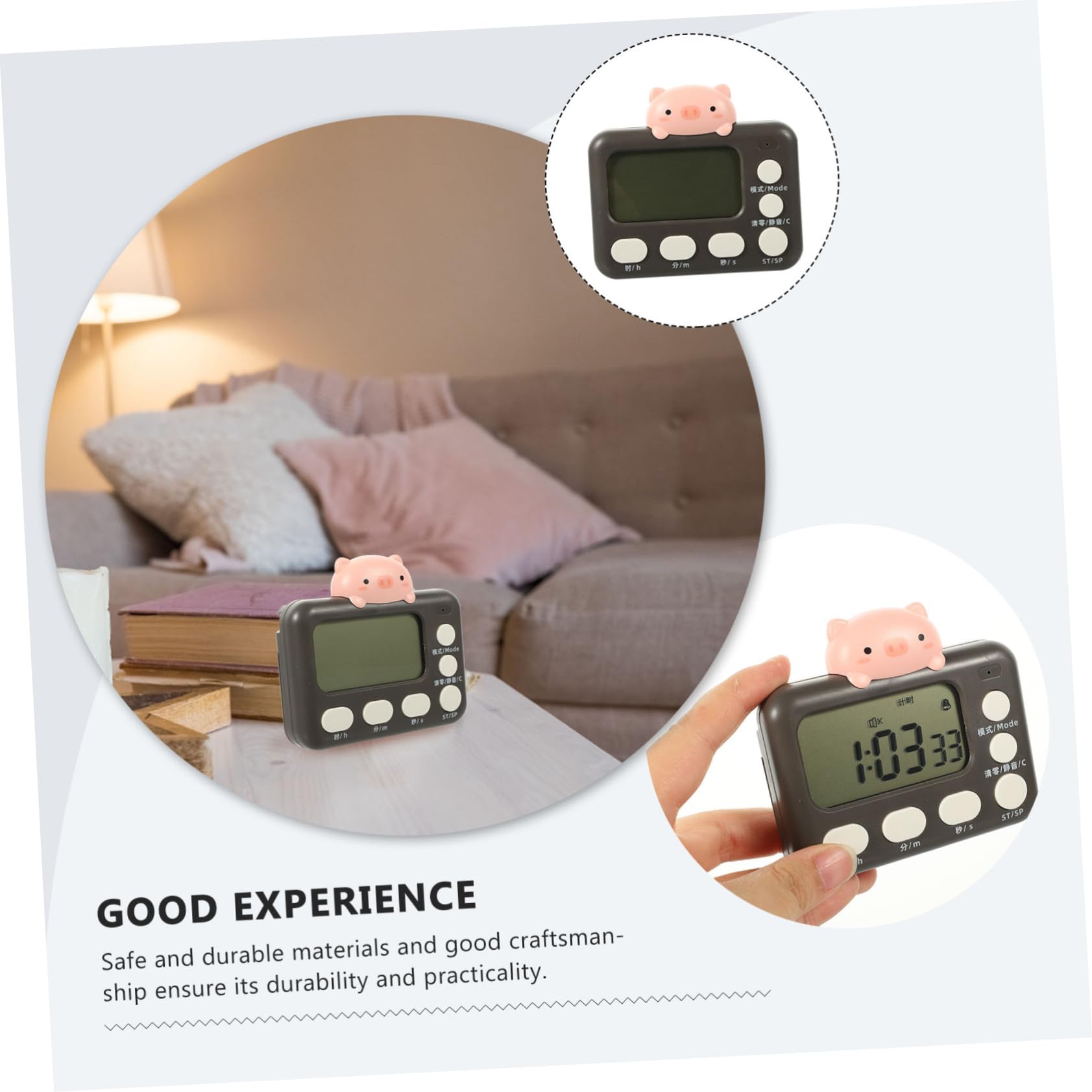 Ciieeo 3 Piezas Despertador Reloj Digital Magnetico Temporizadores para Hervir Minireloj Digital Estudiar El Temporizador De Cocina Temporizador Visual Cocina & Black El Plastico