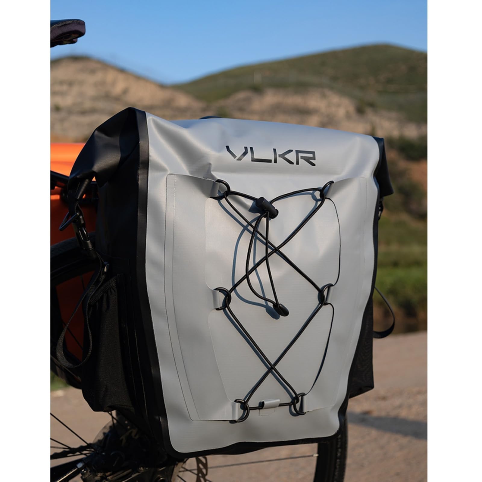 Borsa Pannier Bicicletta Borsa da Bicicletta Borsa Portapacchi Borsa Posteriore Tessuto PVC Facile da Pulire Protezione dalla Pioggia Laccio Elastico, Array, Giallo