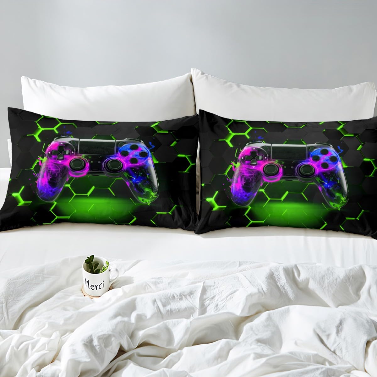 Manfei Gaming Duvet Cover Set Single Size - Image 4