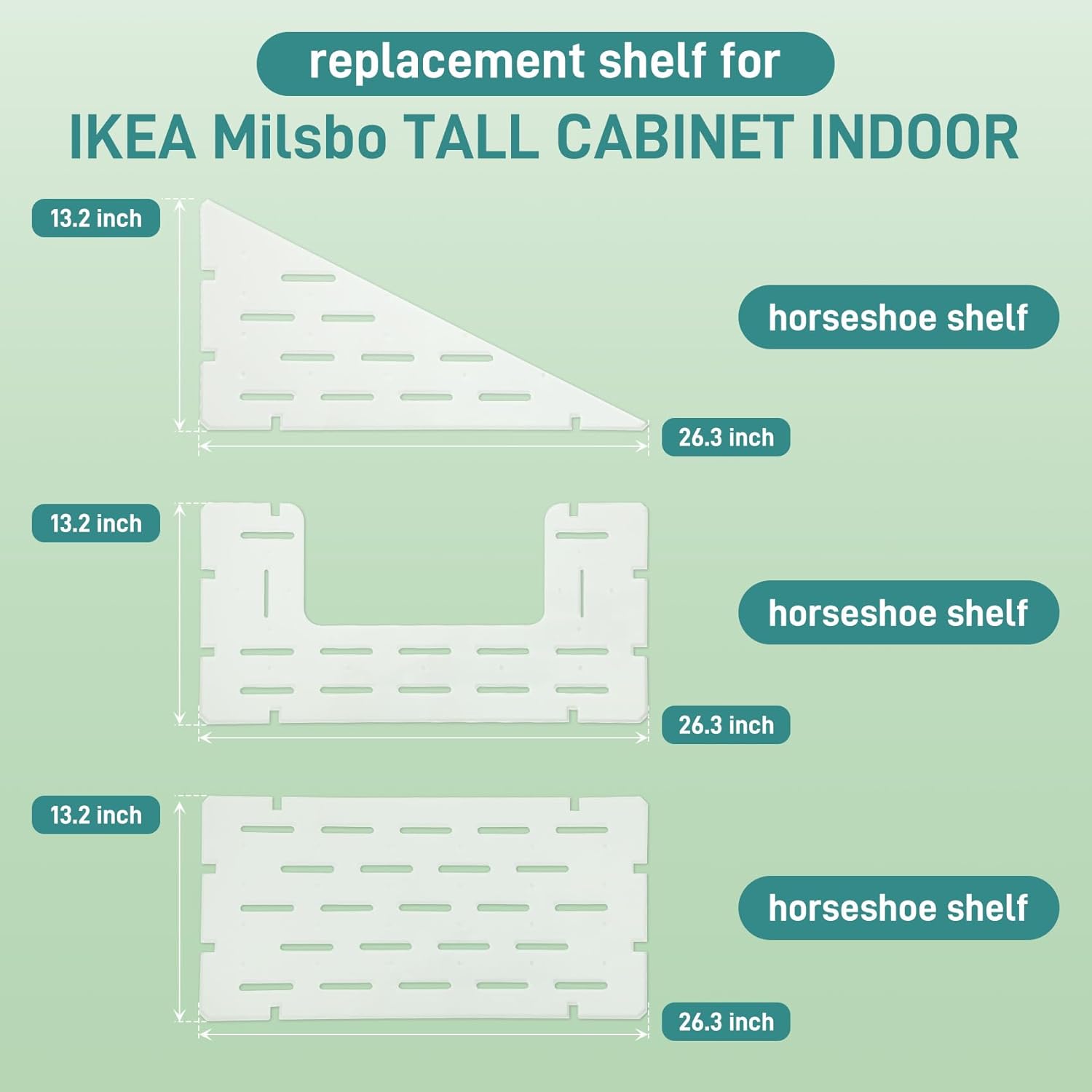 Acrylic Shelves for IKEA Cabinets - 8mm Thick Clear Acrylic Plant Shelf for Greenhouse Cabinet, Compatible with IKEA Milsbo Tall Greenhouse Cabinet - 3 Pack Corner Shelves Set