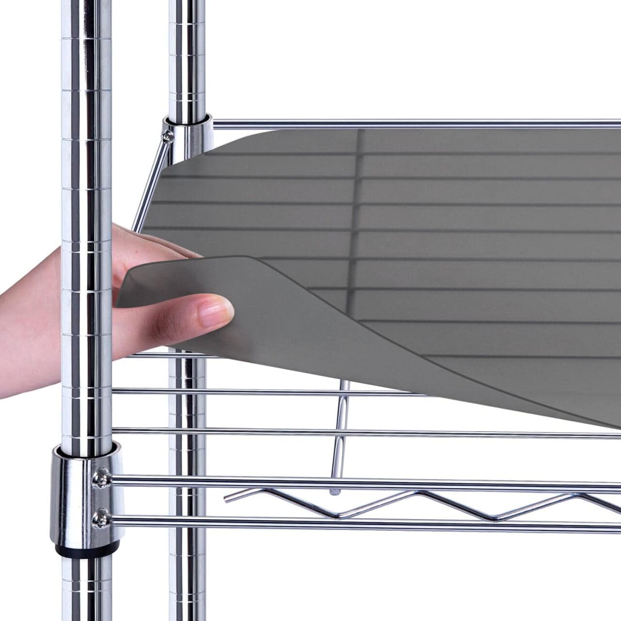 BRIAN & DANY Wire Shelf Liner 18" X 36", Heavy Duty Shelf Liners for Wire Shelving, Waterproof Protector Mats, Set of 4, Charcoal