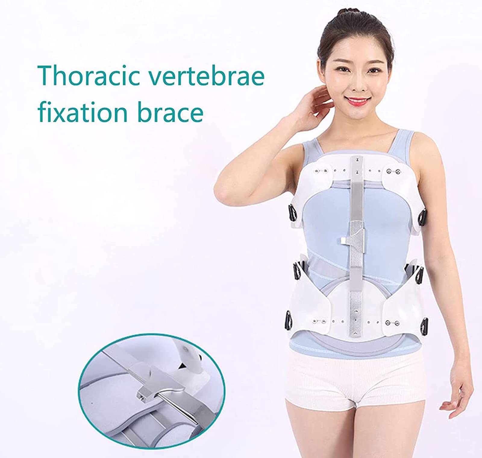 CUSMA Aparato Ortopédico Fijo Toracolumbar para La Espalda Torácica, Tratar La Compresión De La Columna Vertebral, Fracturas Ajustables Soporte De Ortesis De La Columna Lumbar