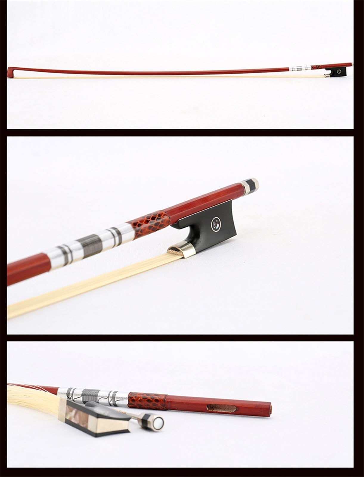 Violín Partes De Repuest Arco De ViolínColor Del ArcoÁngulo De Envoltura De La CarcasaPrismáticoOctogonalSándalo Rojo(1/8)