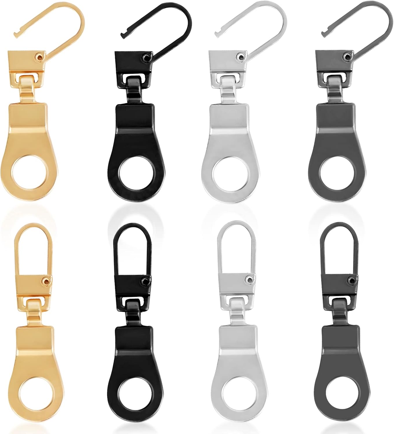 Yolev 8pcs Zipper Pull Replacement, Detachable Zipper Pull