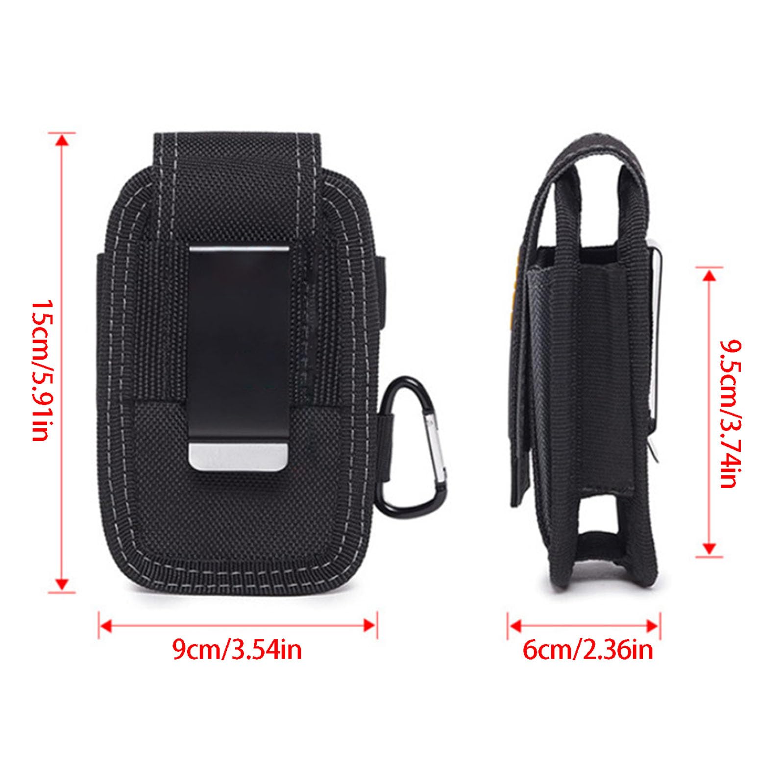 Custodia per telefono con clip verticale in metallo per | Fessure laterali con fodera morbida Scomparto principale Accesso all ' officina Carry Repair Task Organizer